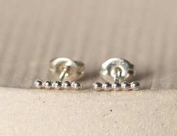 Sterling Silver Mini Dotty Stick Studs