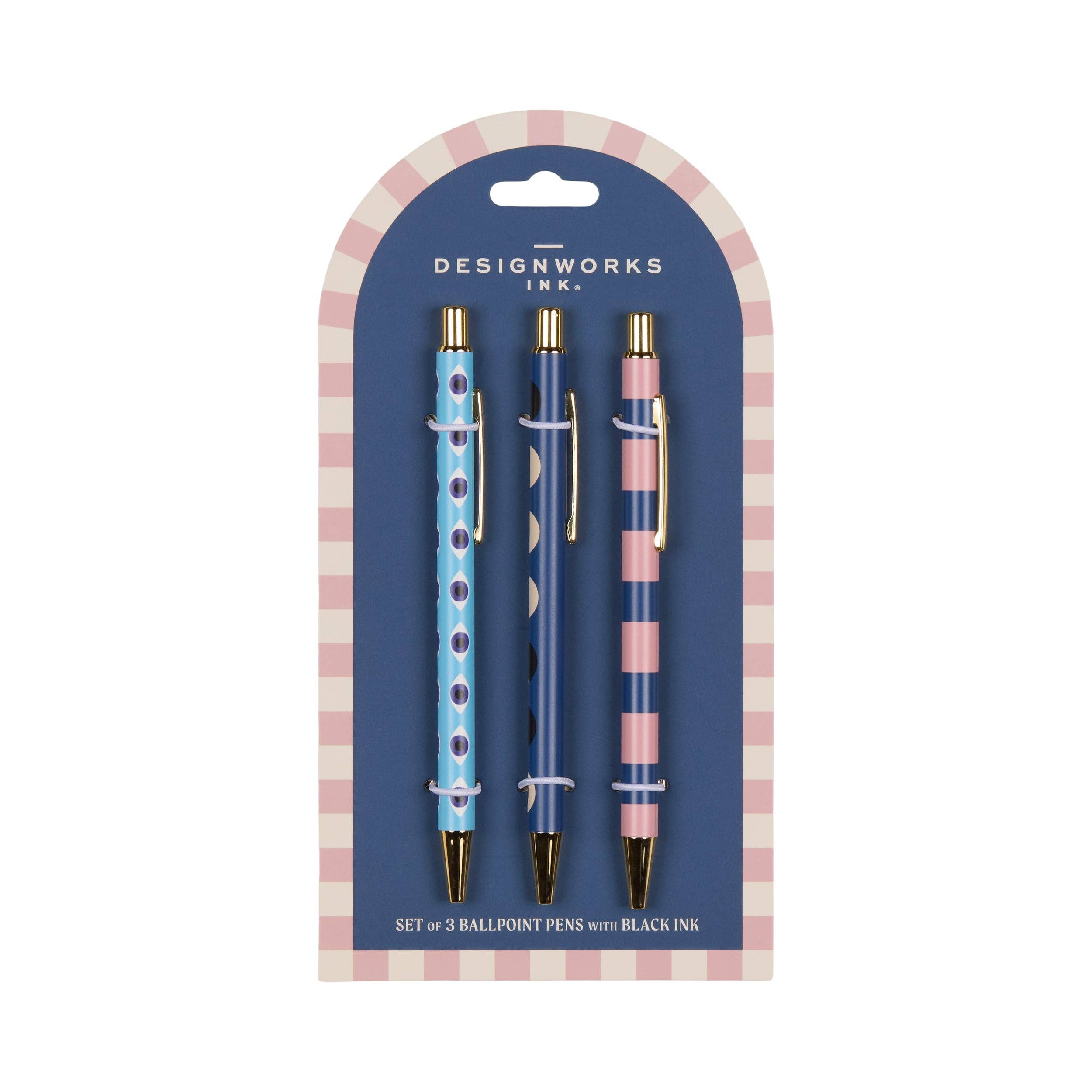 Designworks Ink A Dopo Set of 3 Pens - Eye Moon Stripe