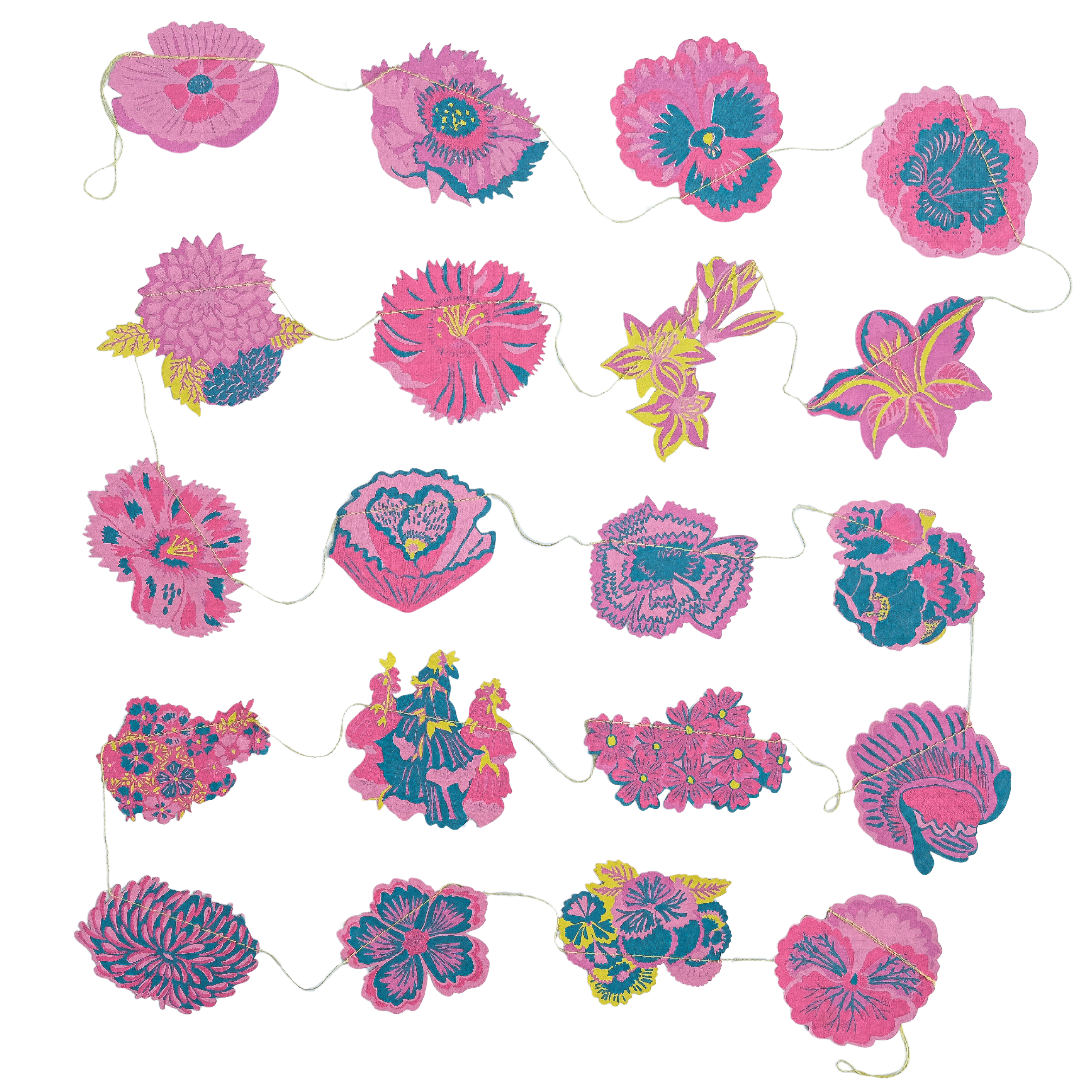 UK/EU: Summer Garden Sewn Garland