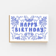 Happy Birthday - Folk Blue
