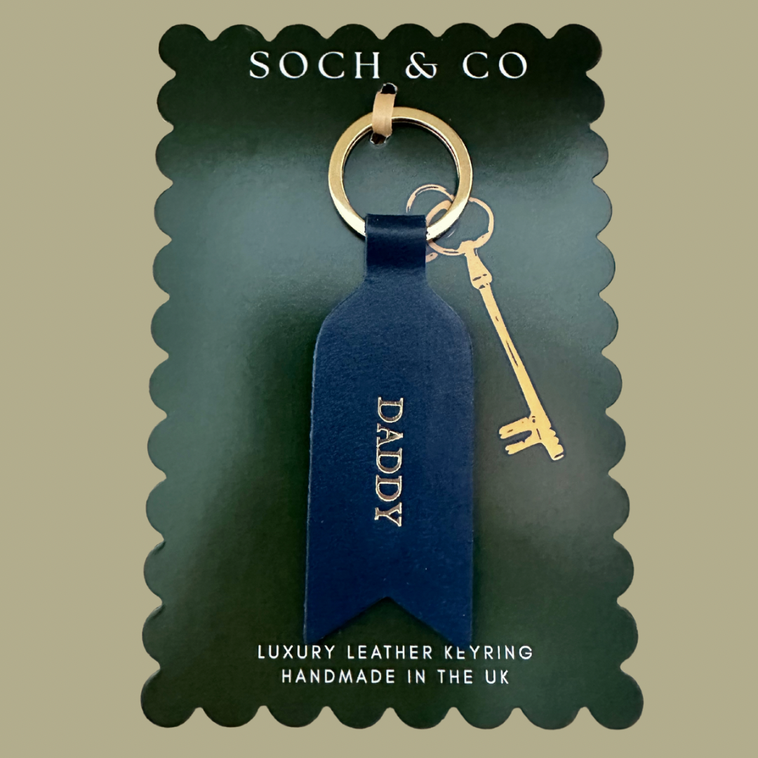 DADDY COOL leather keyring : Beige