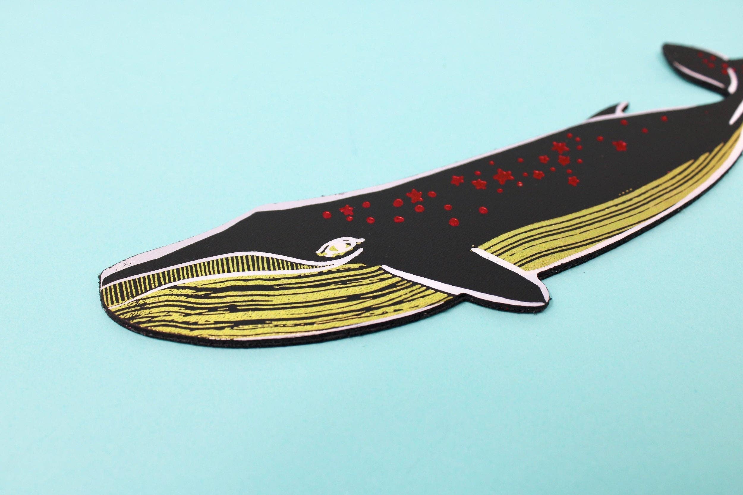 Whale Bookmark: Cornflower