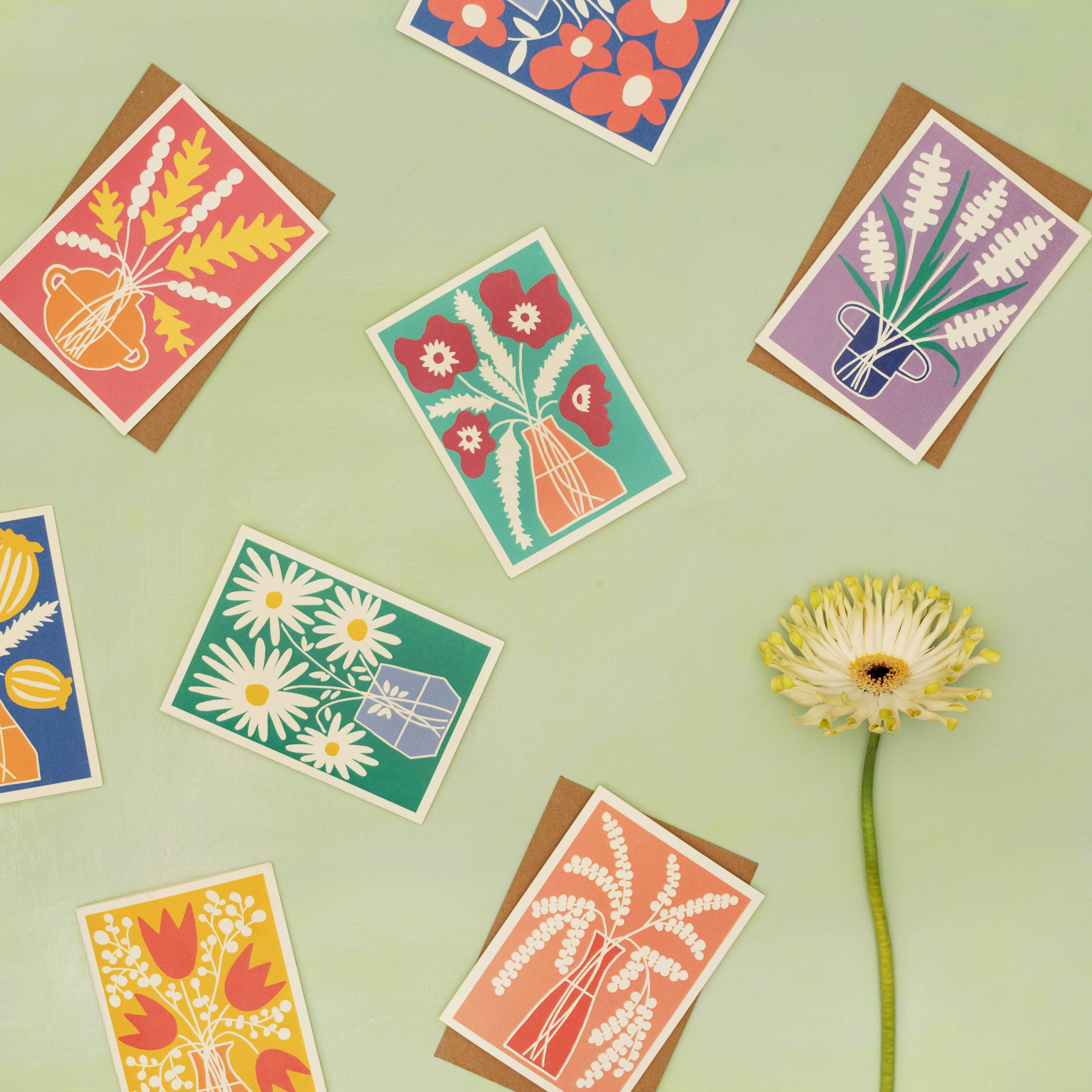 All Occasions Greetings Card- Vase- Poppy