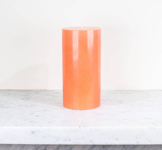 15 cm Tall SOLID Rust Pillar Candle: 6
