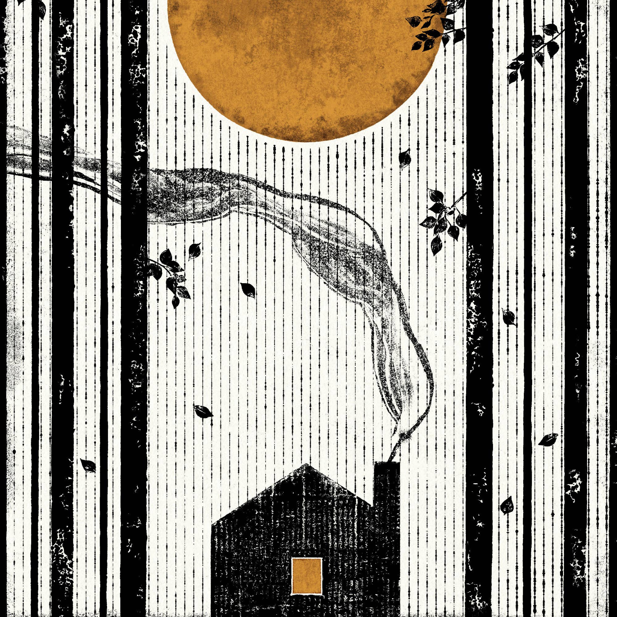 Smoky Cabin, Digital Print (A4, A3) Forest Magic New House: A3