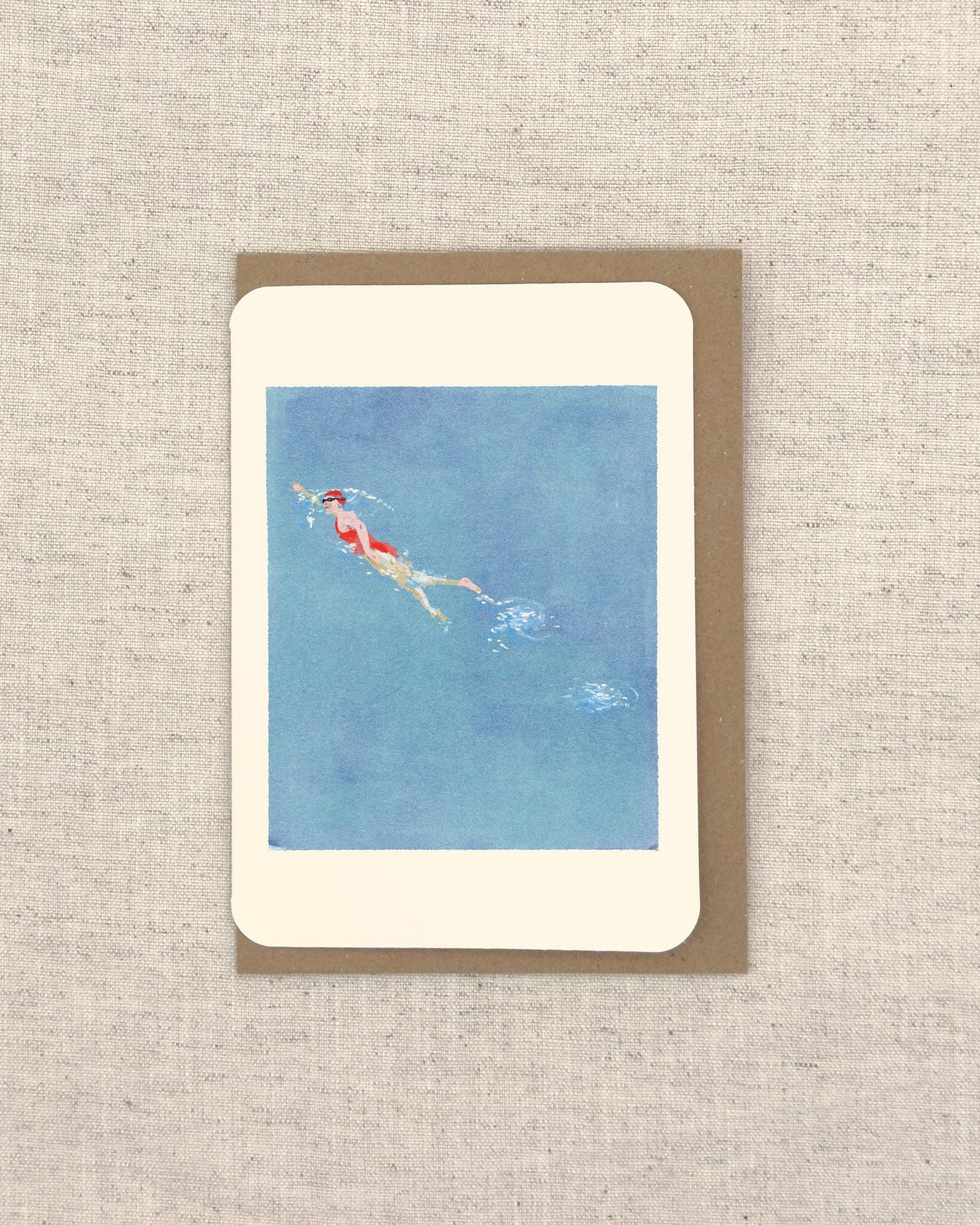 Swatch Solo Swimmer Greetings Card