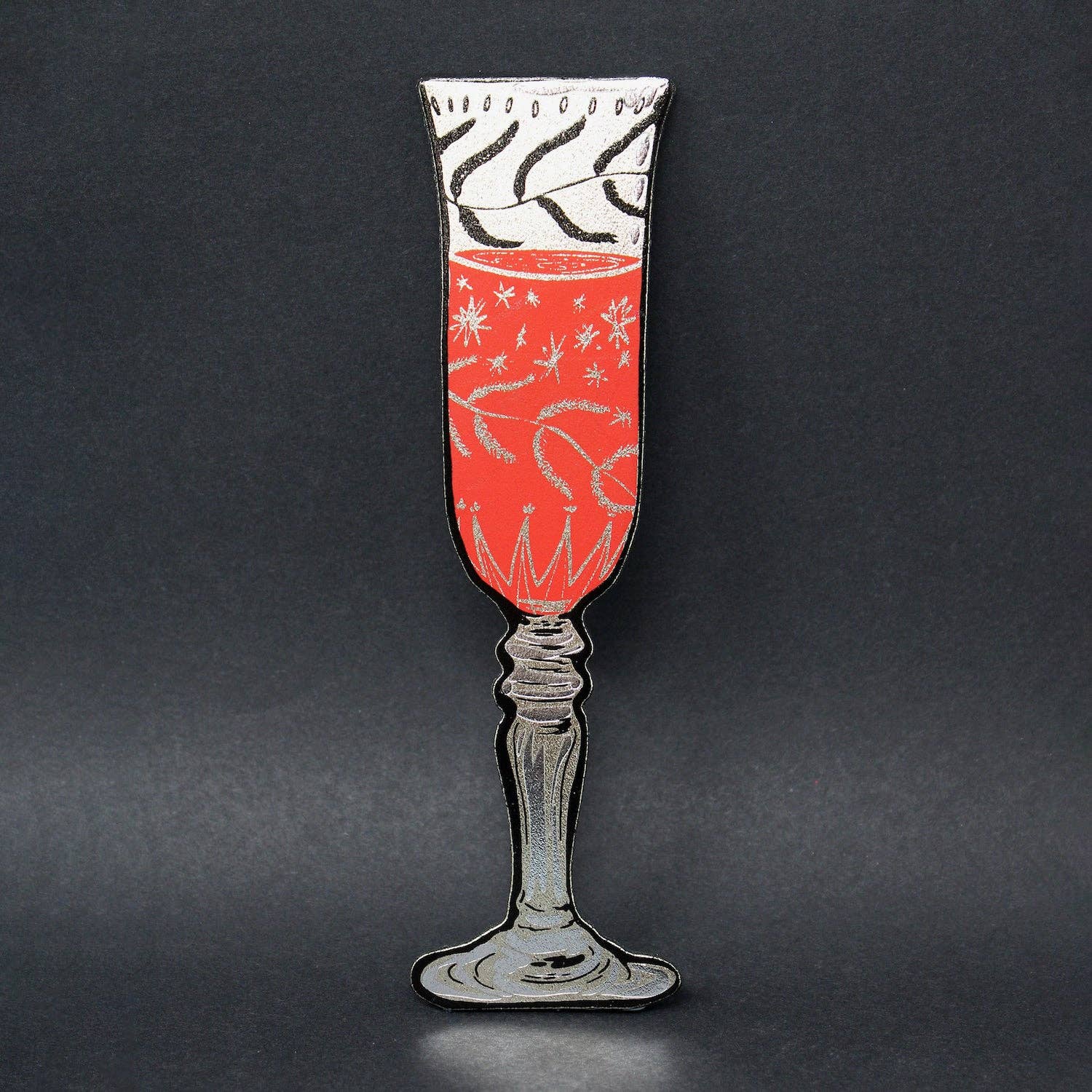 Wine Glass Bookmark: Turquoise