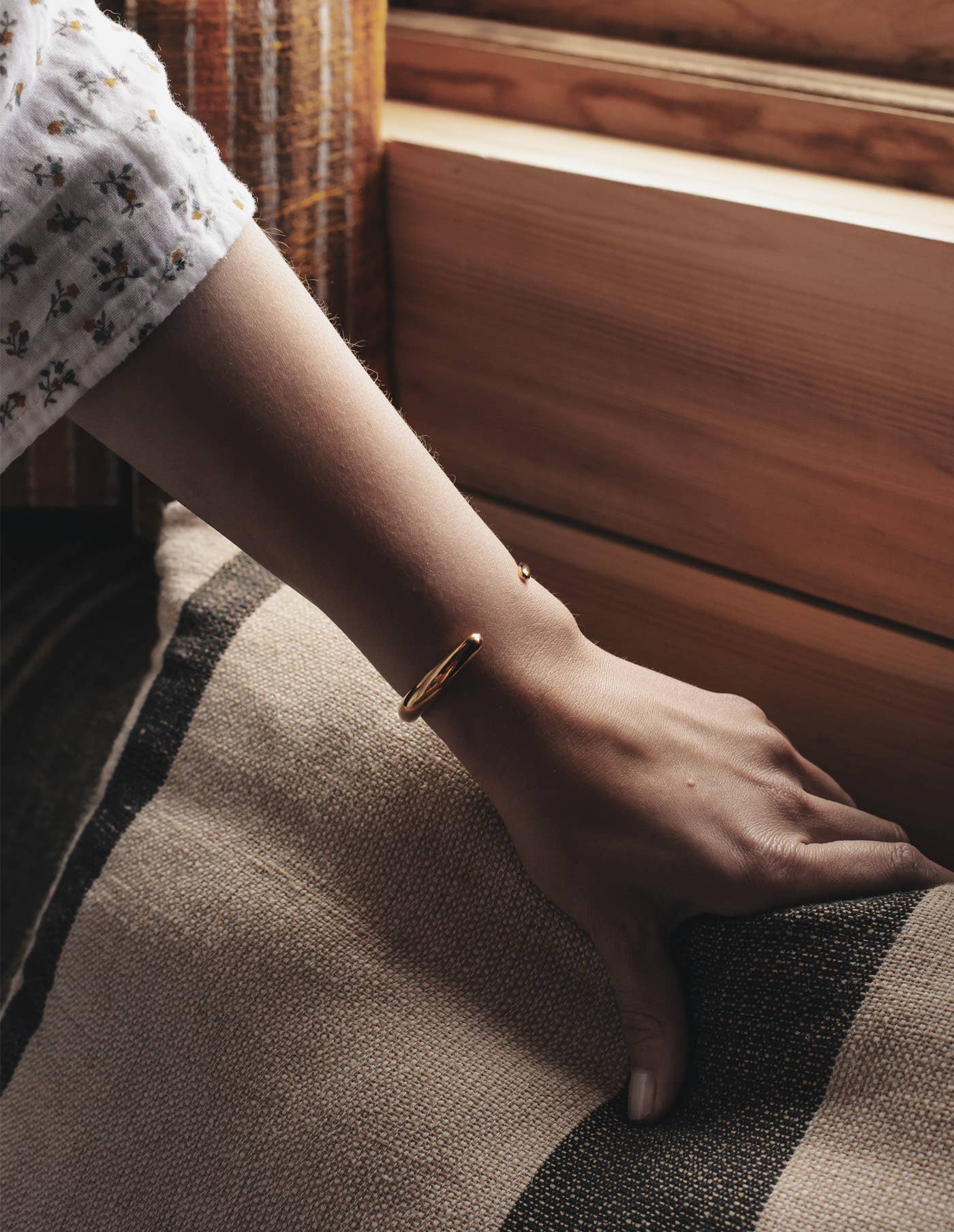 Gold Bold Fluid Cuff Bangle, Waterproof