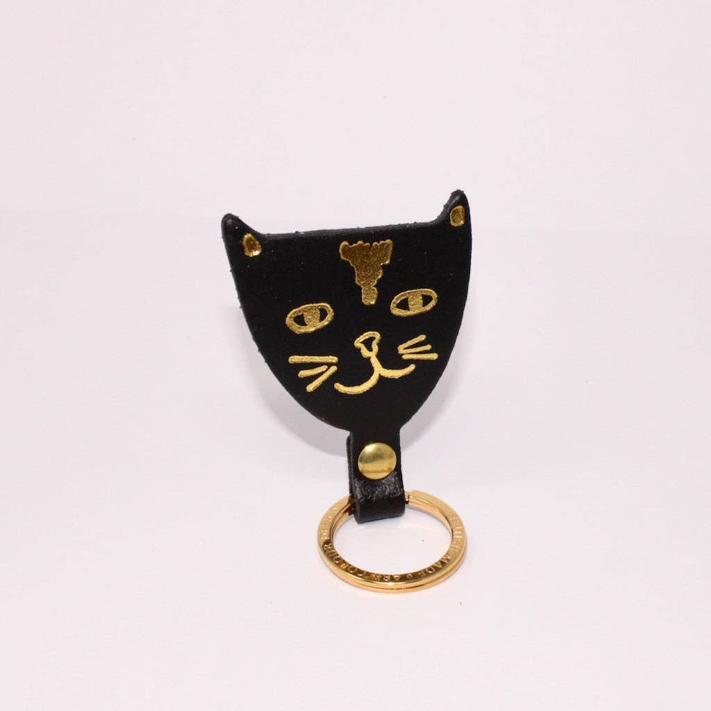 Cat Head Key Fob: Acid Green