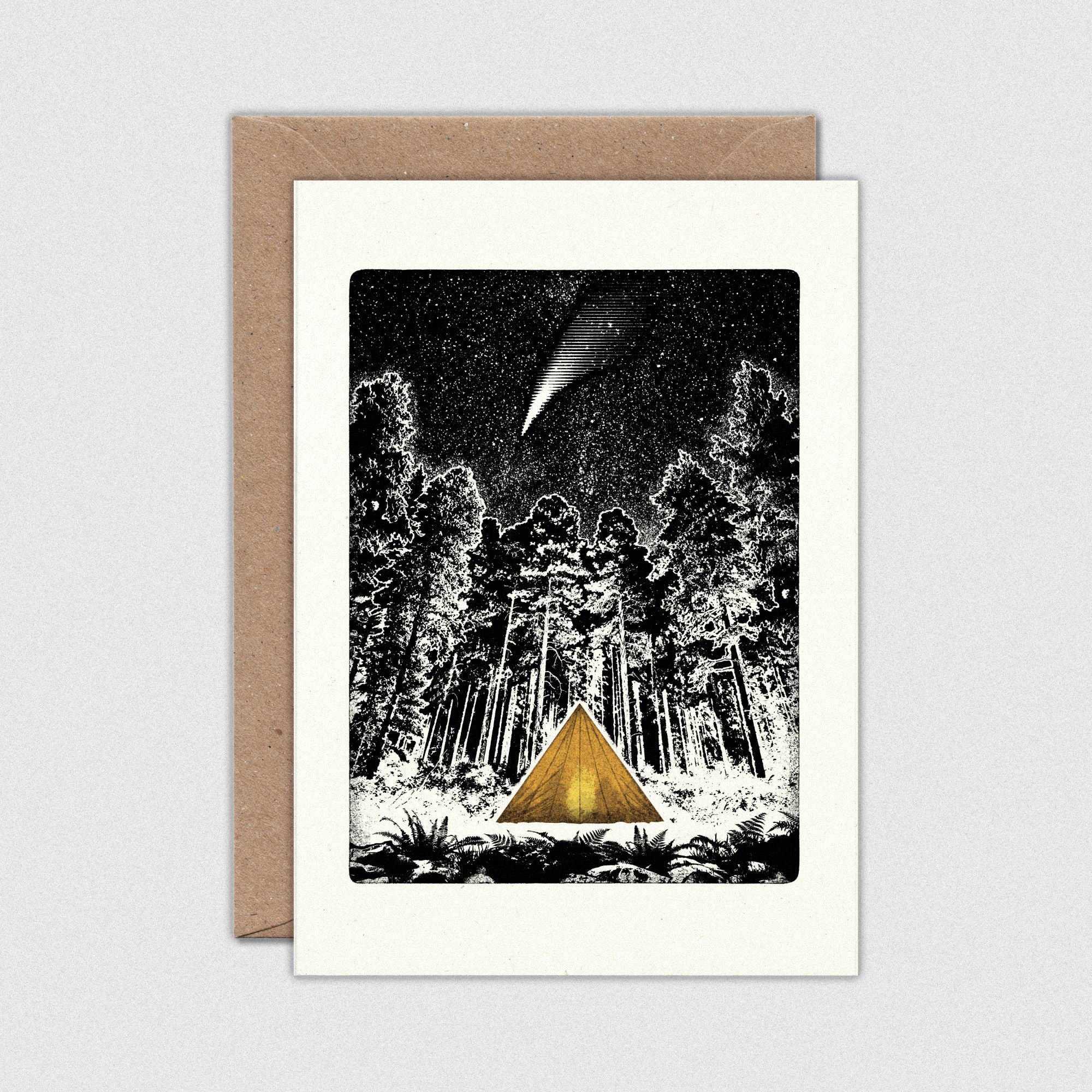 Starry Night Individual Card (A6) Shooting Star Camping