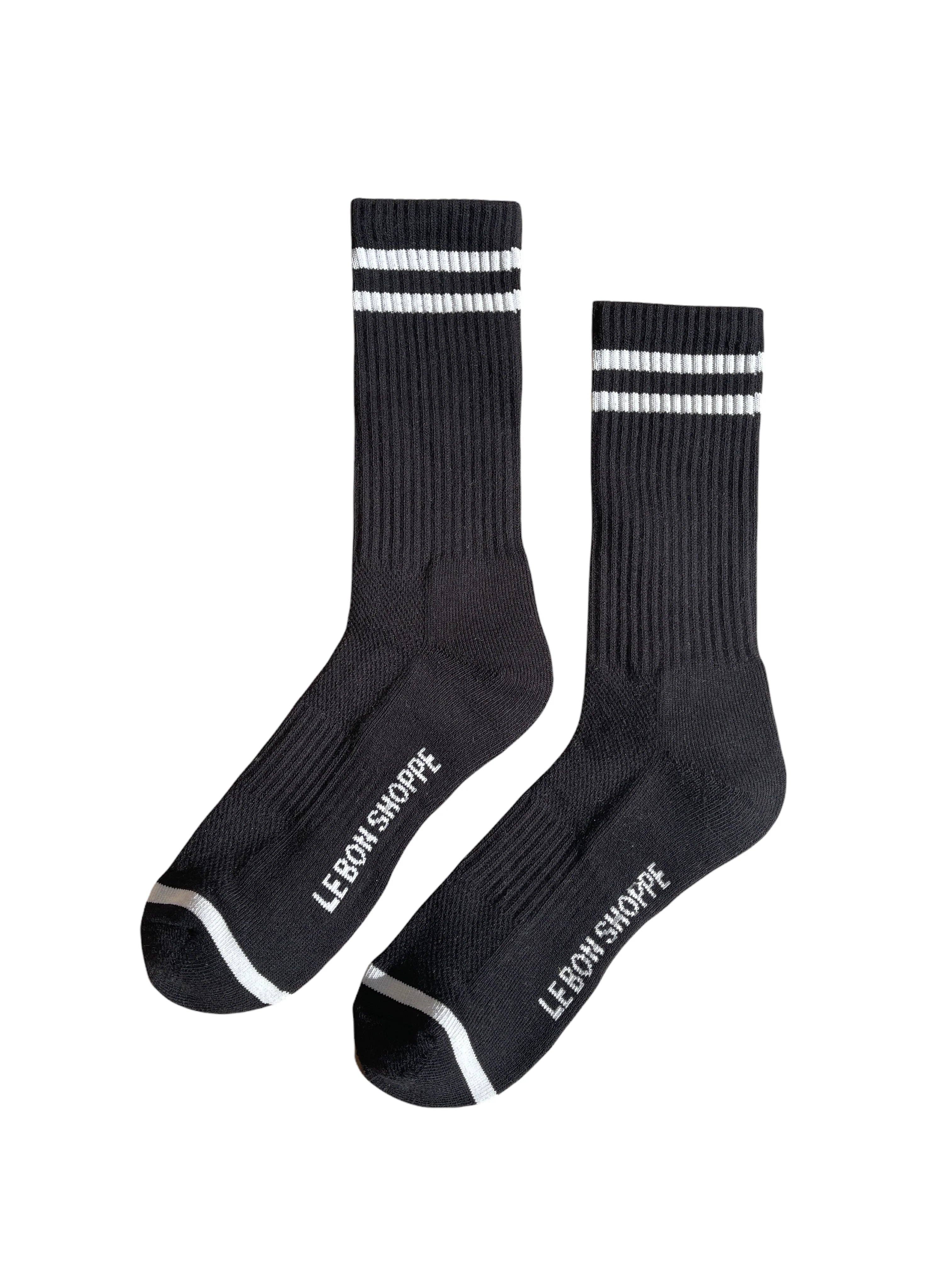 EXTENDED Boyfriend Socks: Parchment