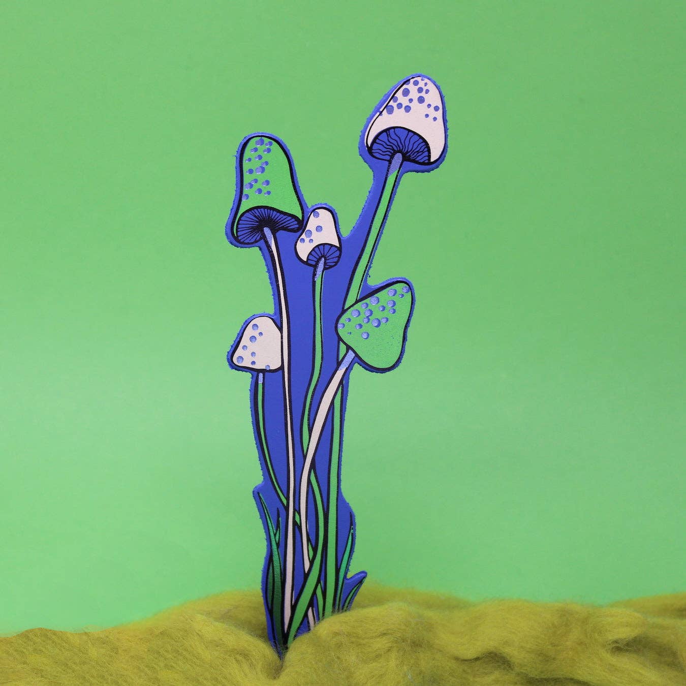 Mushroom Bookmark: Royal Blue