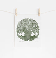 Forest Dwellers riso, tree of life, nature, pagan, woodland