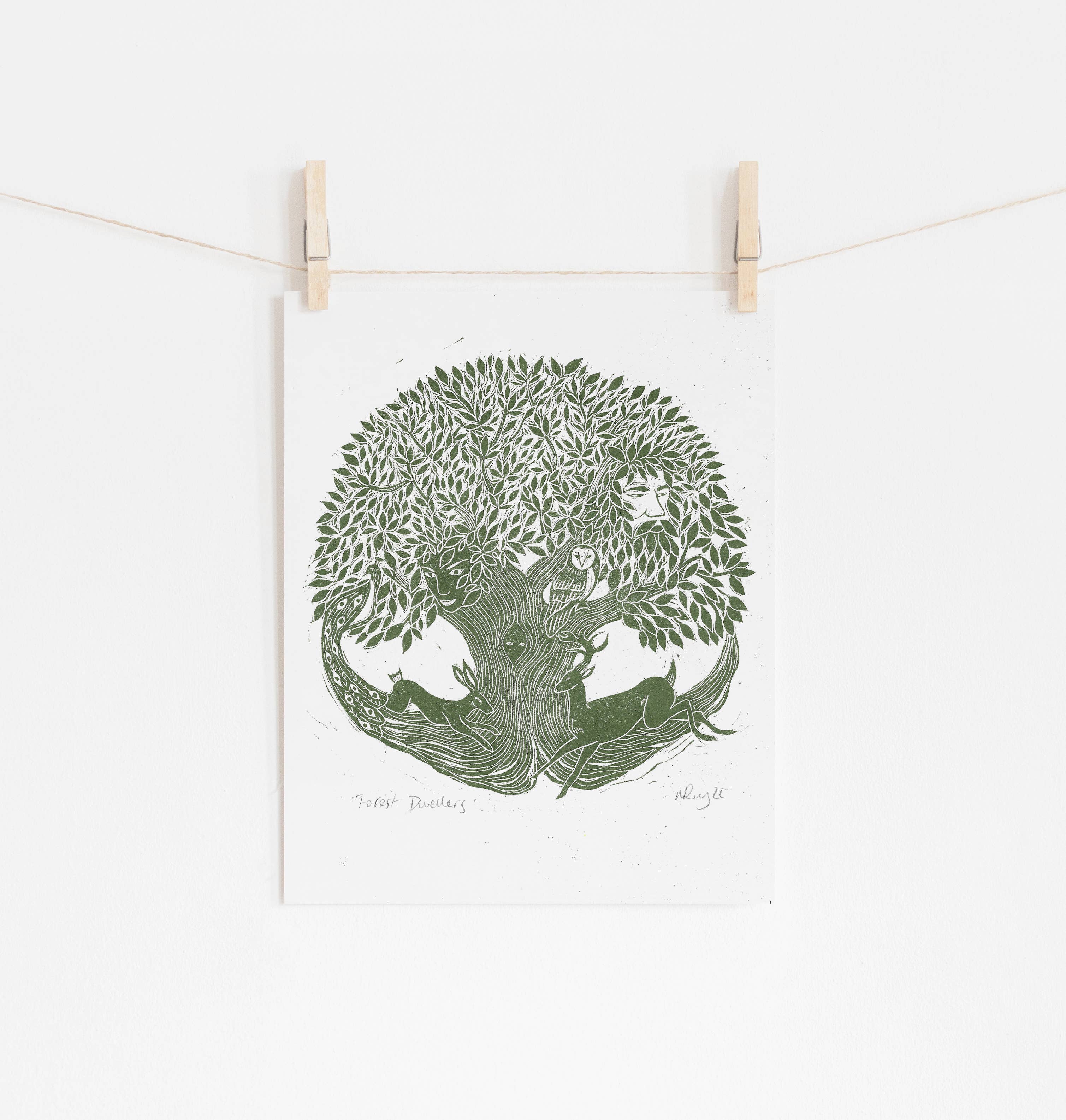 Forest Dwellers riso, tree of life, nature, pagan, woodland