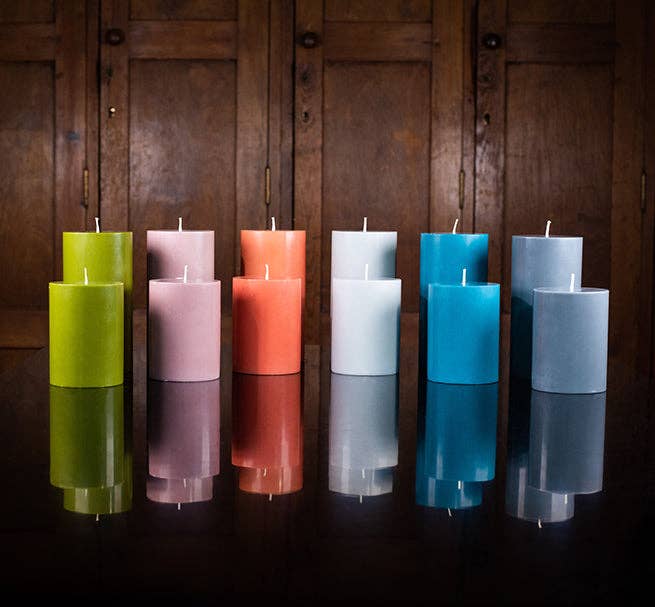 15 cm Tall SOLID Rust Pillar Candle: 6