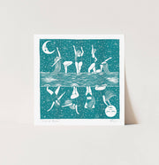 Celestial Bodies riso, swimming, friends, ocean, mooncycle