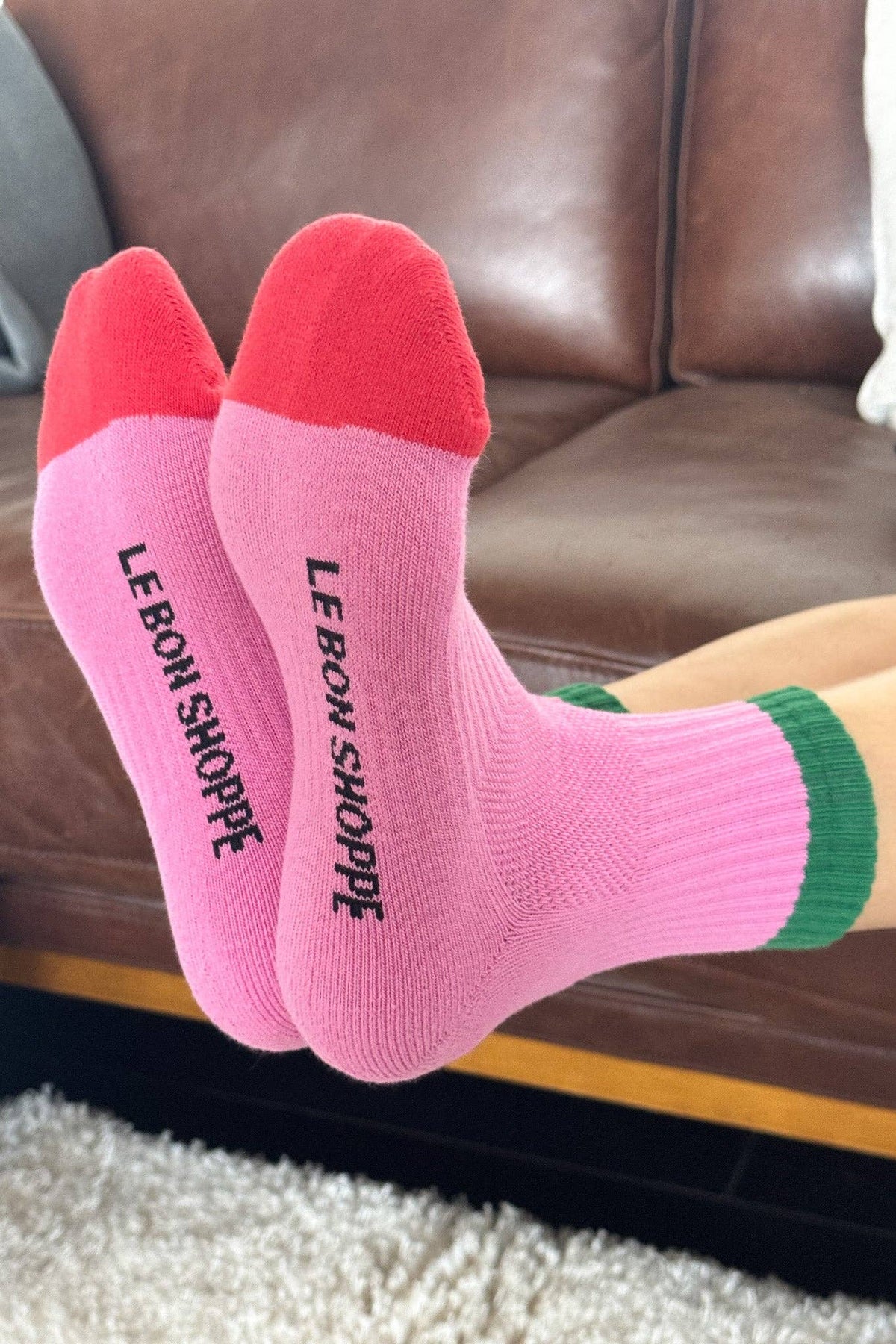 Color Block Girlfriend Socks : Yellow Blue