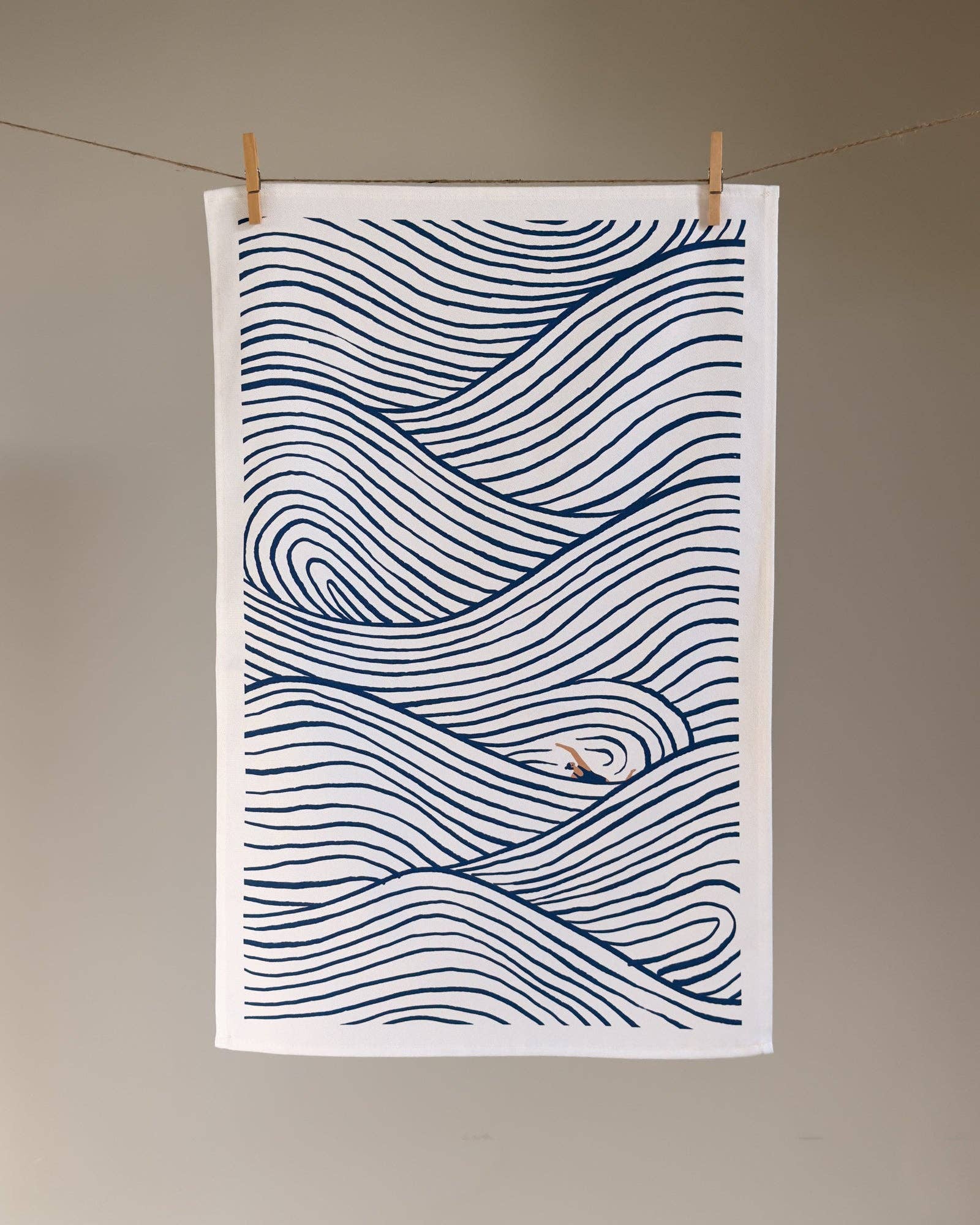 Swimming Pattern Tea Towel