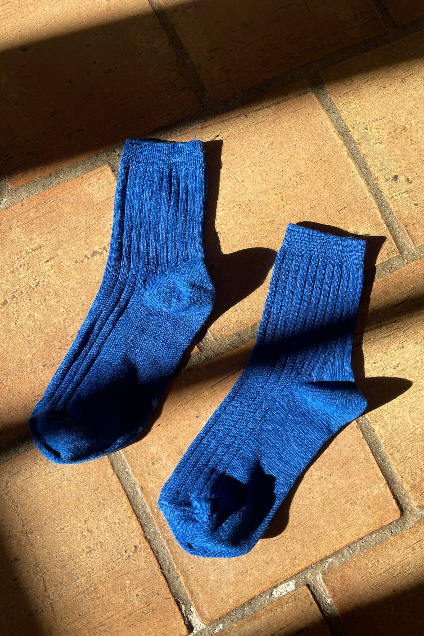 Her Socks - Mercerized Combed Cotton Rib: Peacock