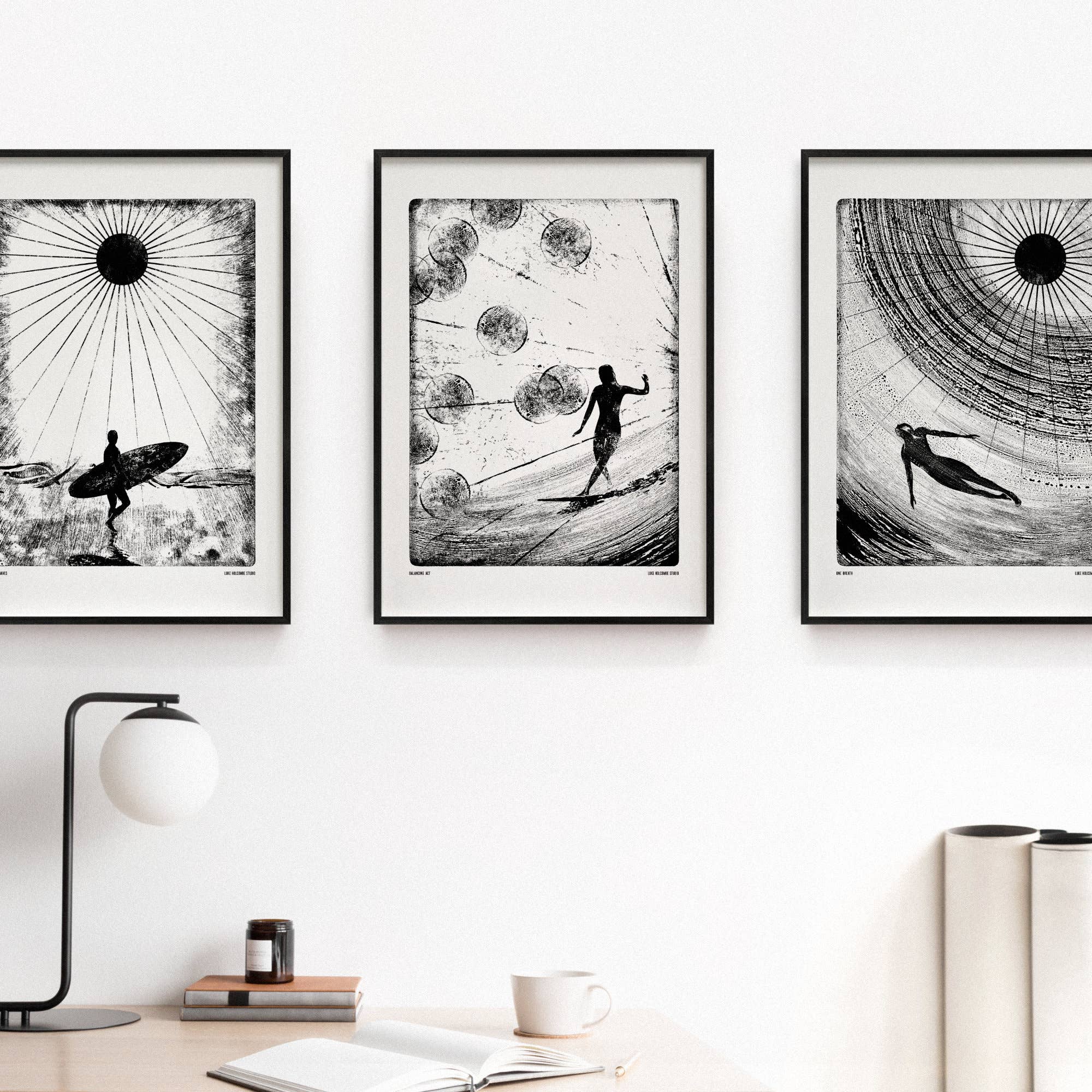 One Breath, Digital Print (A4, A3) Ocean Wild Swim Summer: A3