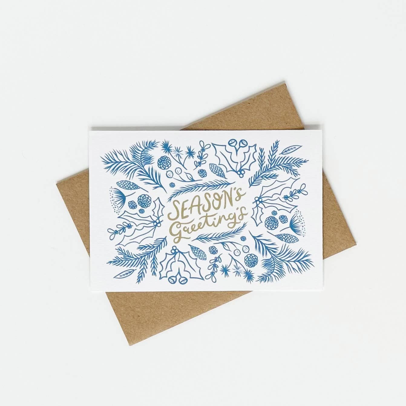 Season's Greeting's - White & Blue