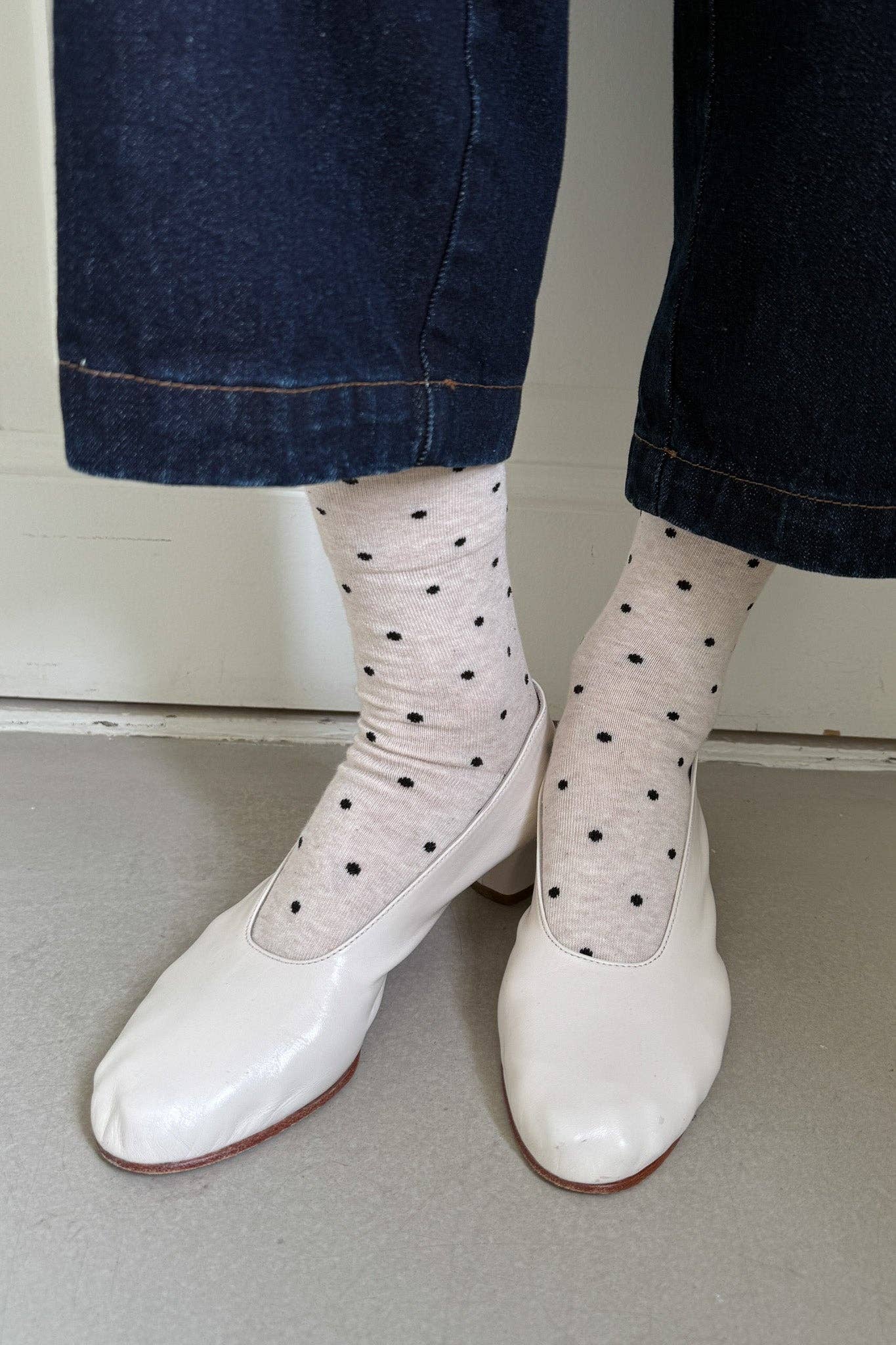 Patterned Sneaker Socks (wholesale): POLKA DOT - BLUE/NAVY