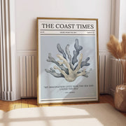 Coastal Typography Print - The Coast Times: A3
