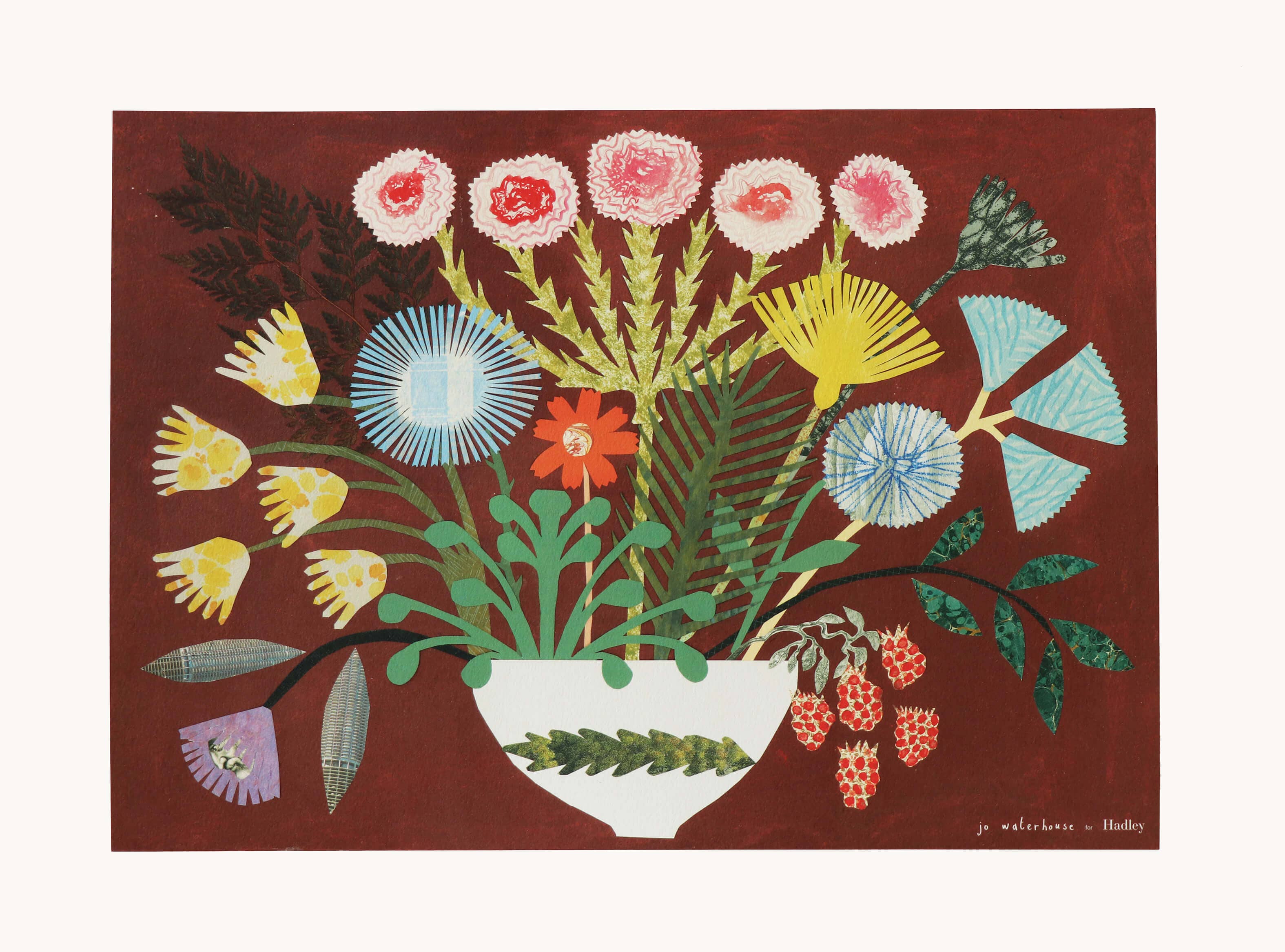 Burgundy Bouquet Print (A3)