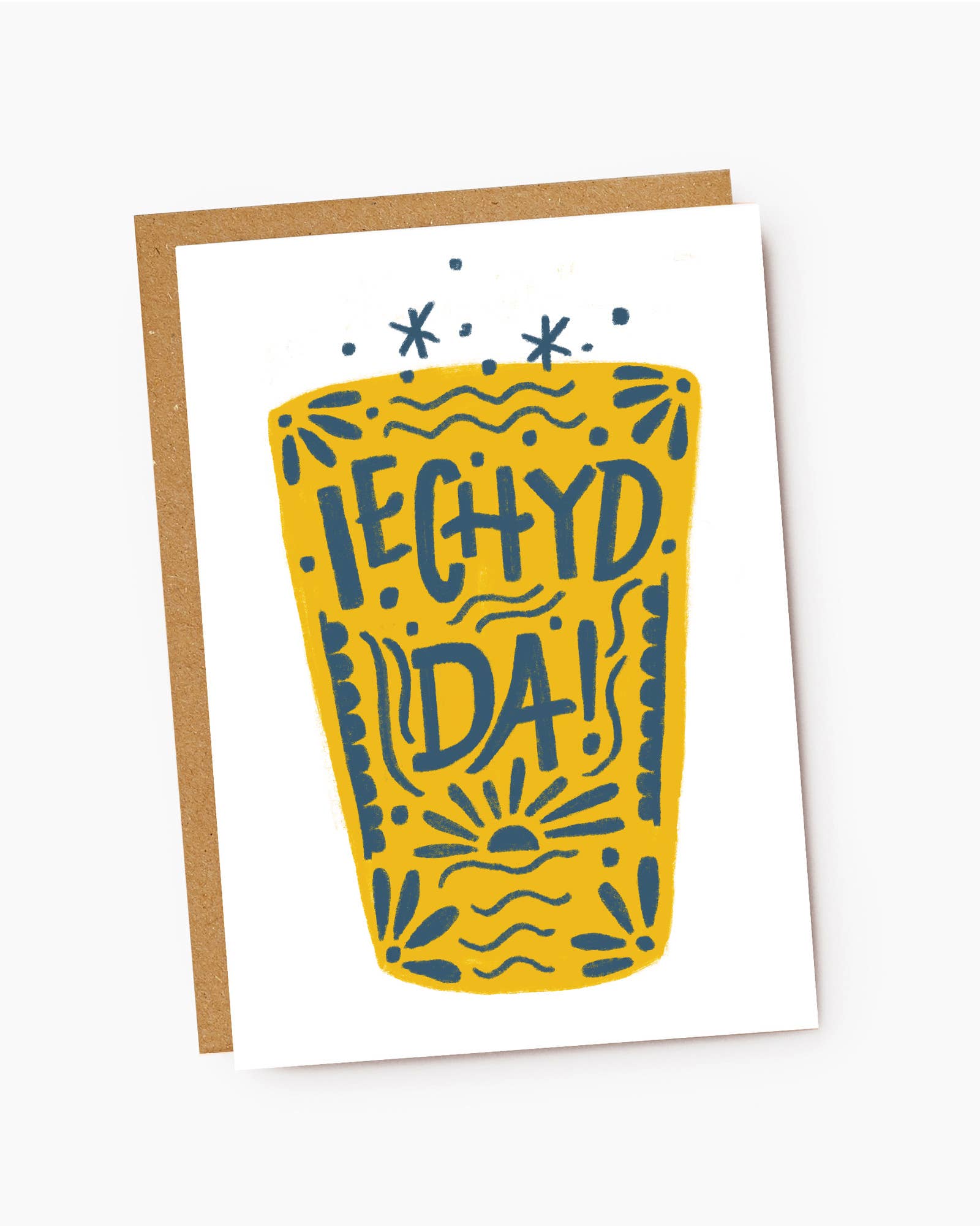 Iechyd Da! Welsh Language Friendship - Congratulations Card