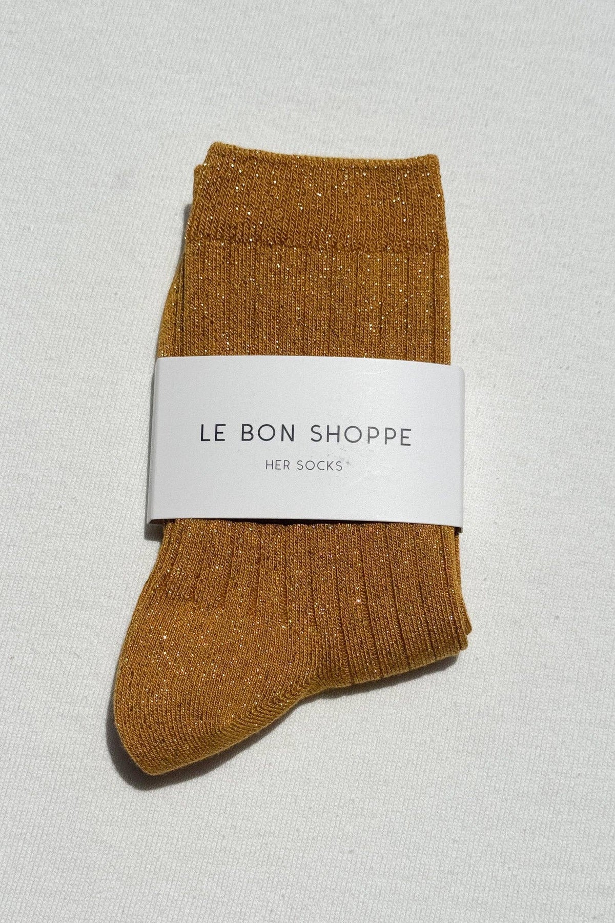 Her Socks - MODAL Lurex : Mustard Glitter