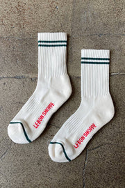 Boyfriend Socks: Parchment