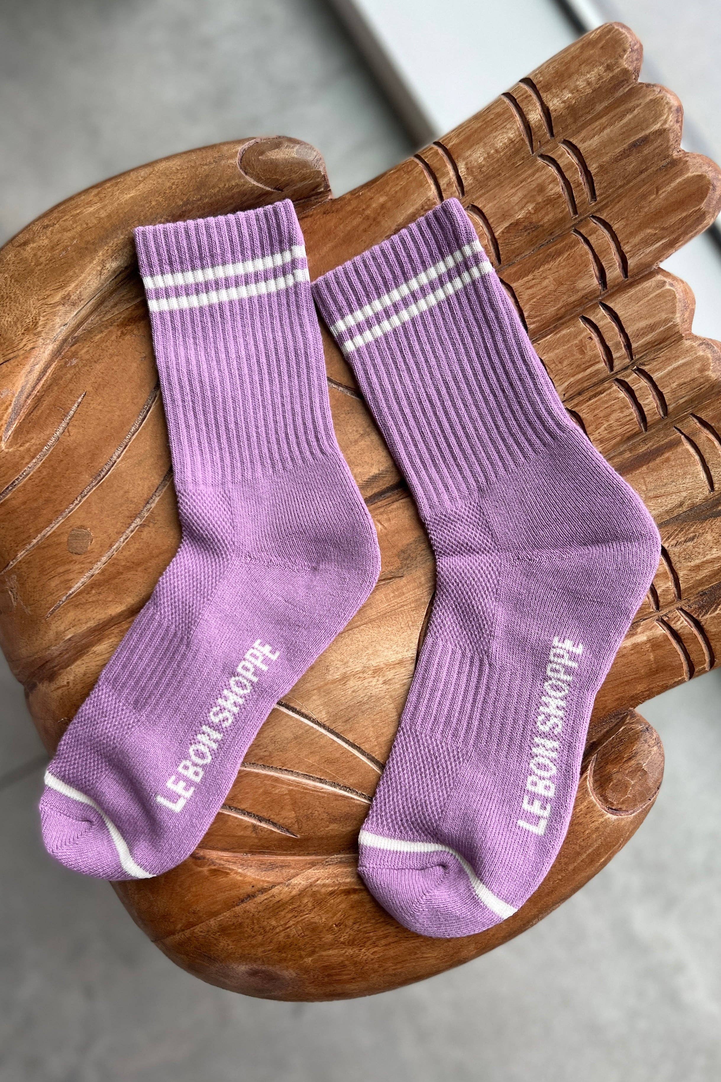Boyfriend Socks: Amour Pink