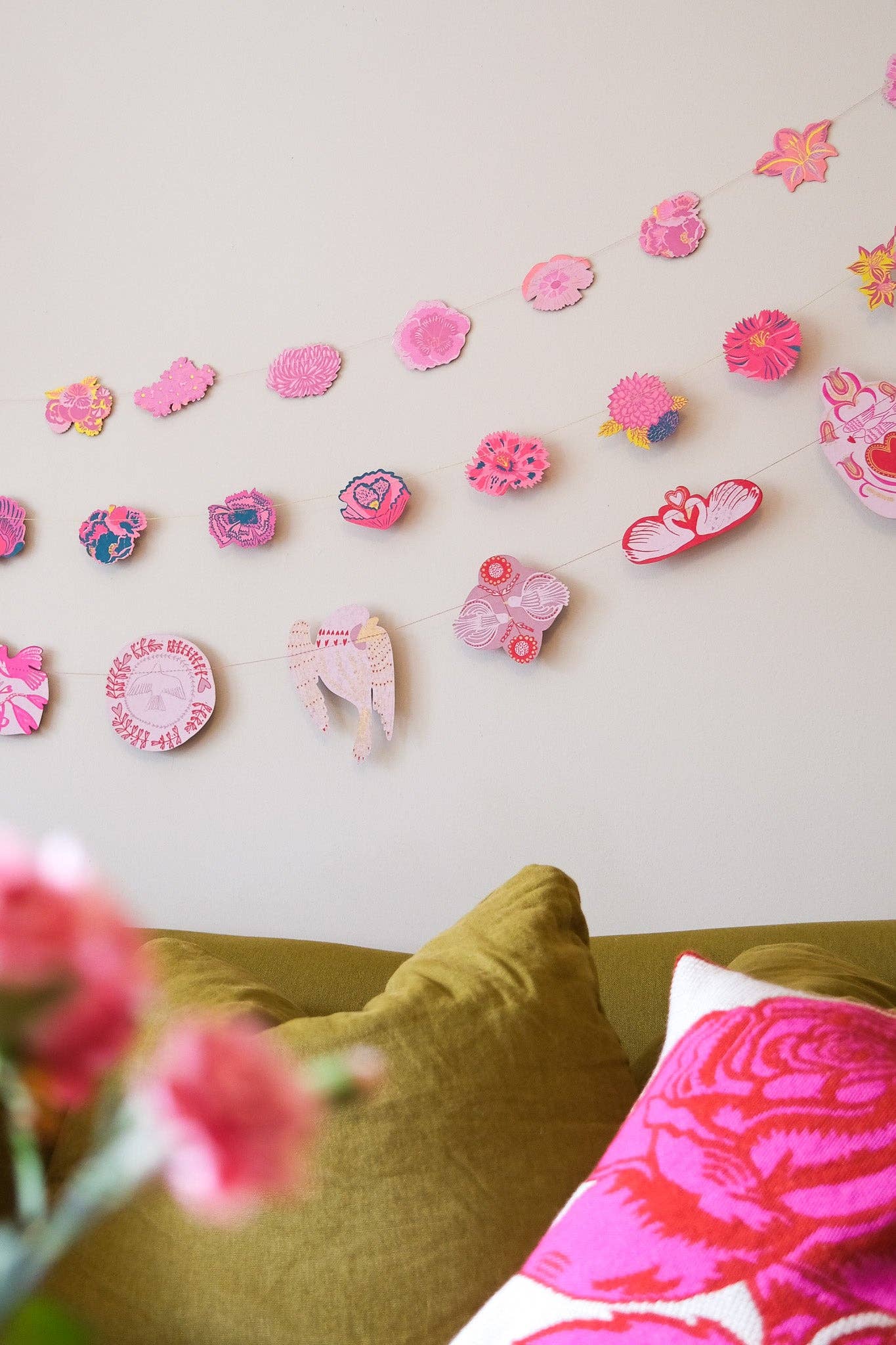 UK/EU: Summer Garden Sewn Garland