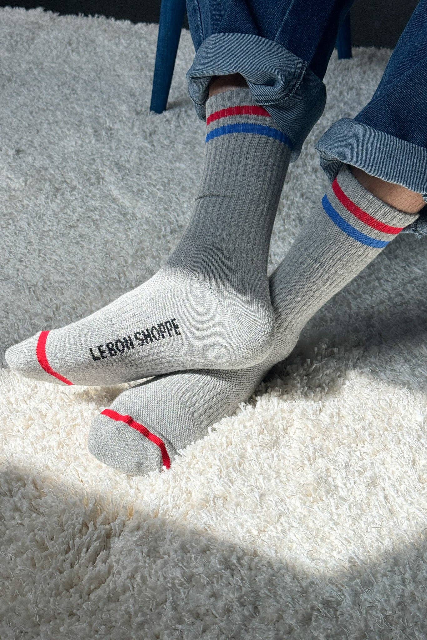 EXTENDED Boyfriend Socks: Parchment