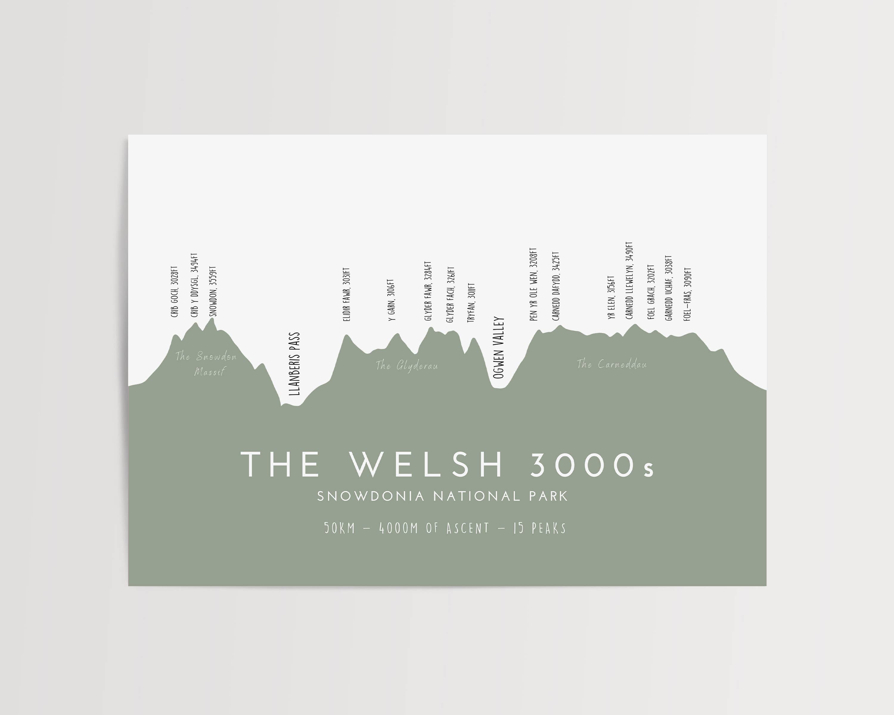 Welsh 3000 Print (English Version): Sage / A5