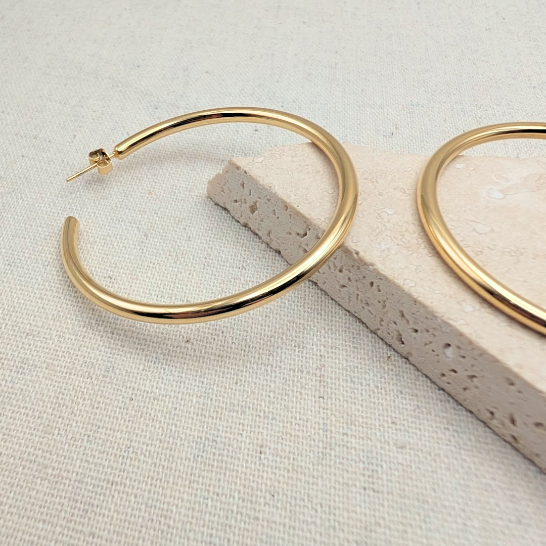 Everyday Large Classic Gold Hoops