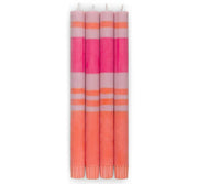 Striped Orange Flame, Venetian & Neyron Eco Dinner Candles, EACH