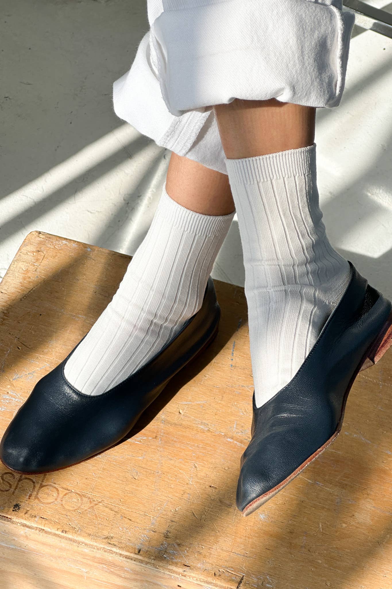 Her Socks - Mercerized Combed Cotton Rib: Peacock