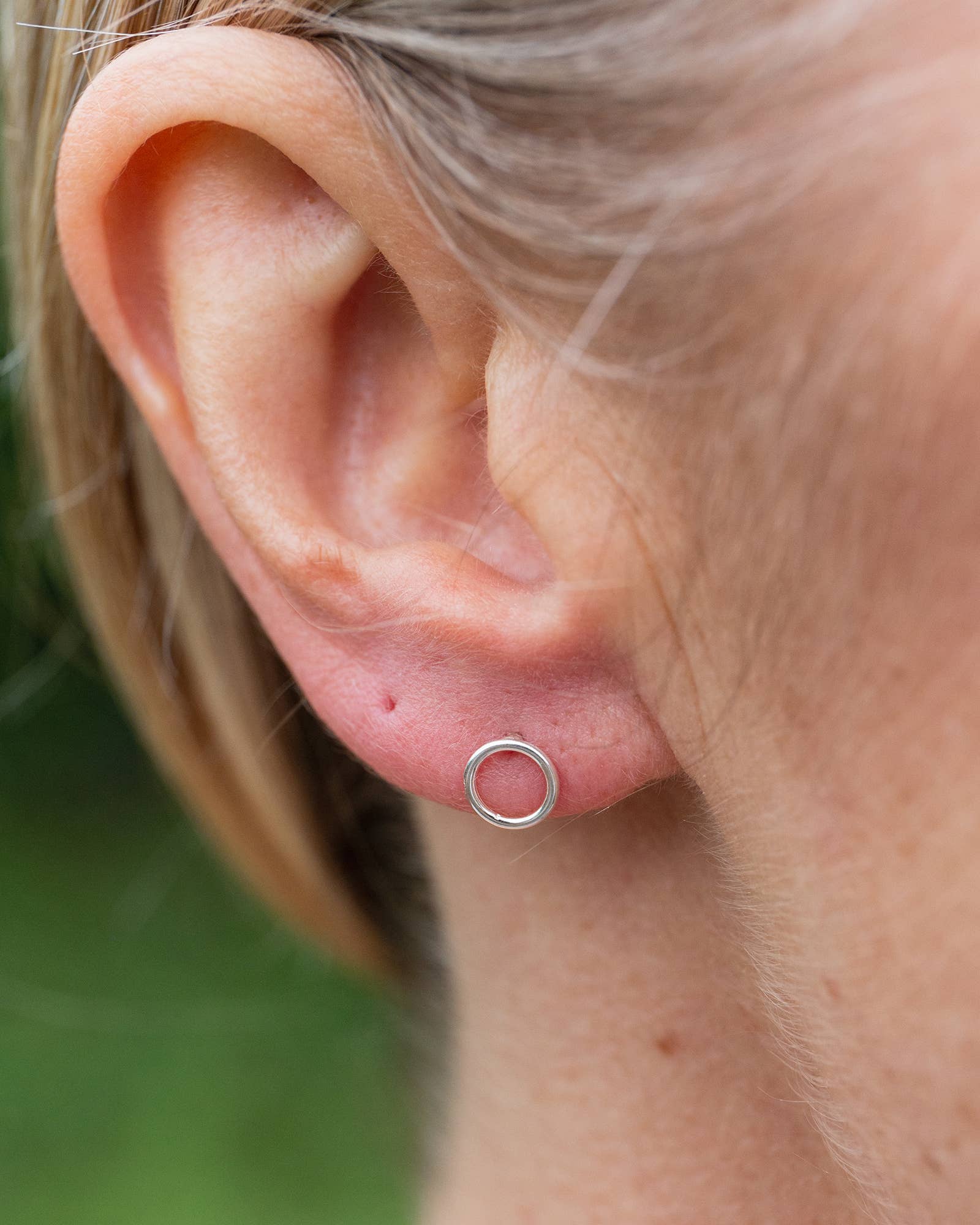 Sterling Silver Mini Studs - Geo Circle