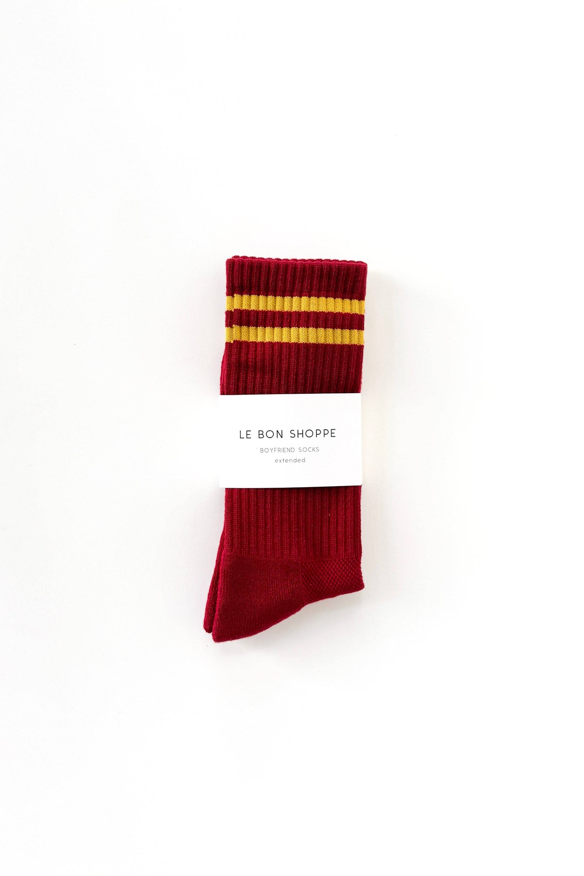 EXTENDED Boyfriend Socks : Maroon
