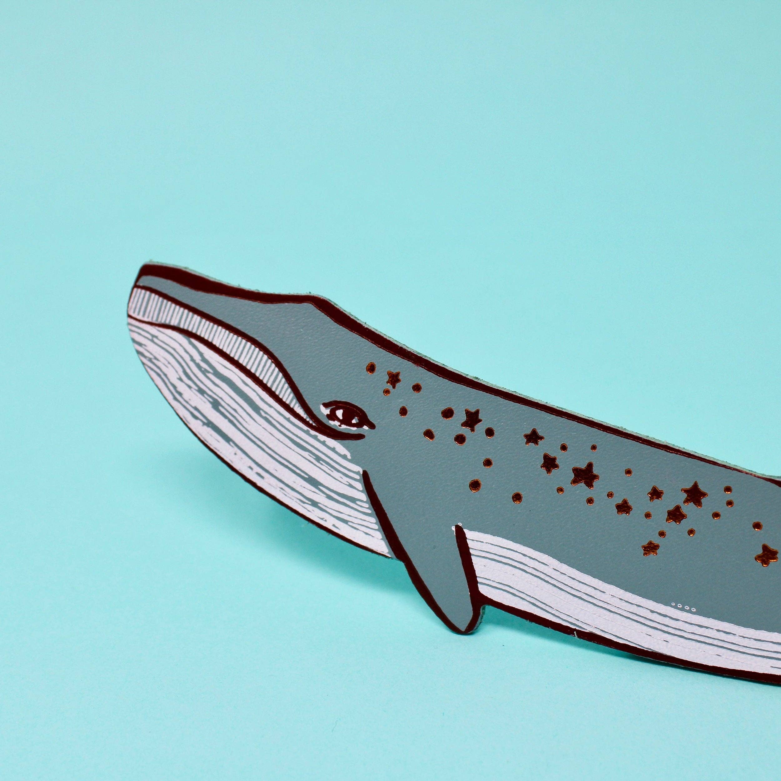 Whale Bookmark: Cornflower