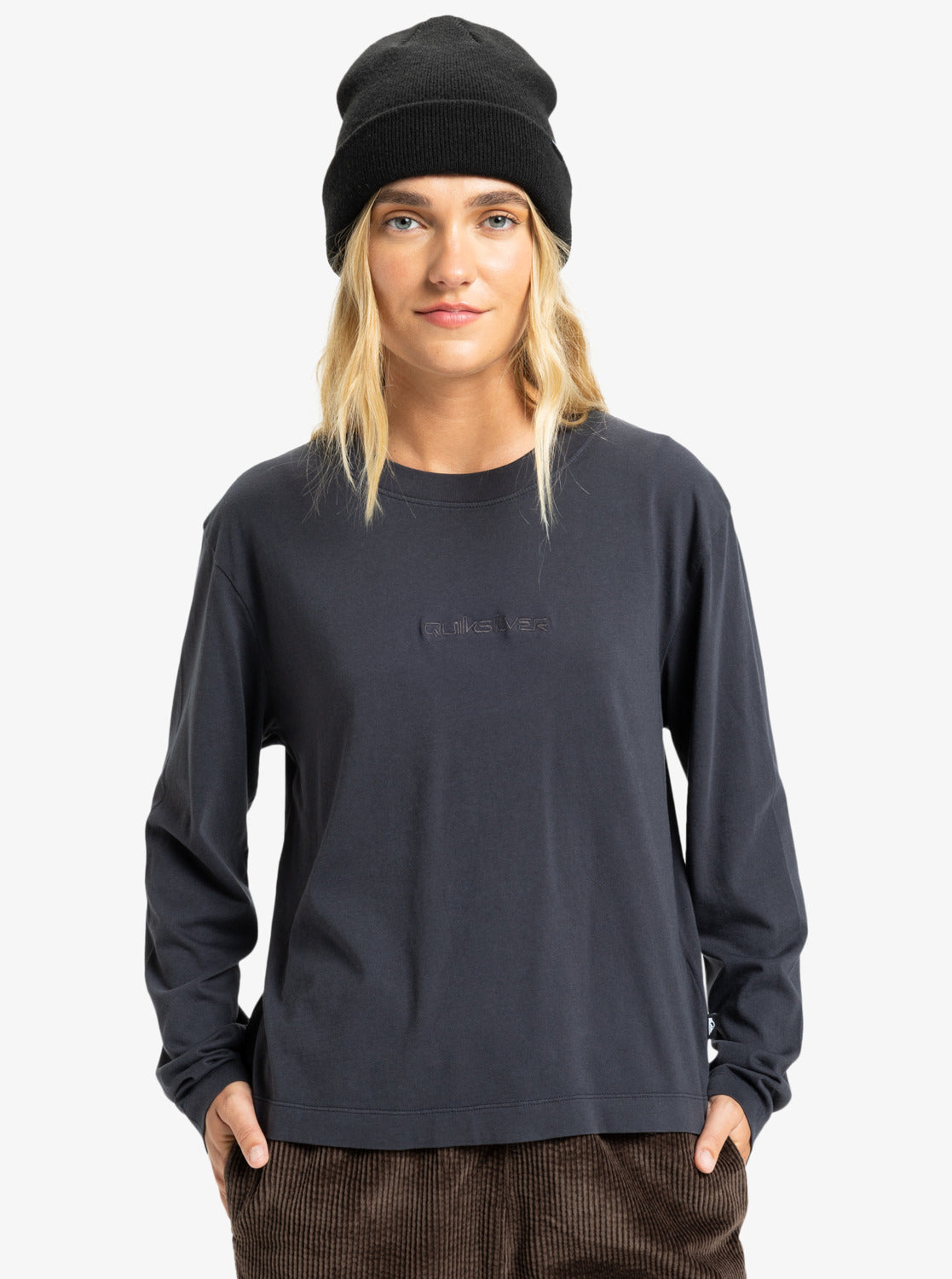 ESSENTIAL LS TEE - BLACK