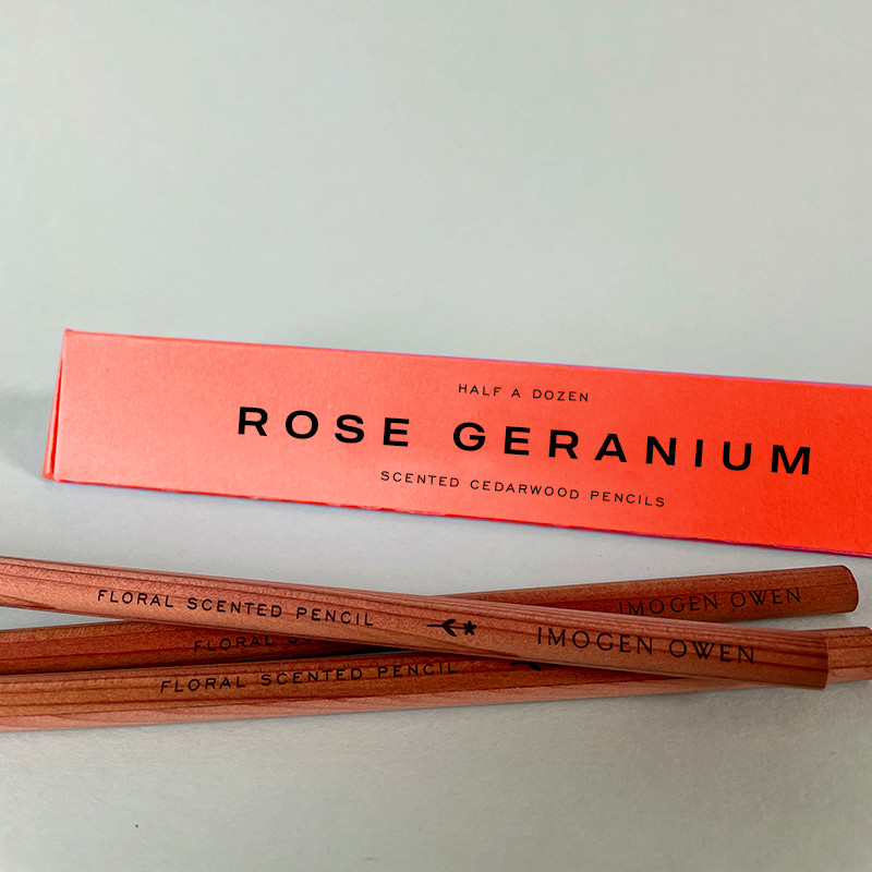 ROSE GERANIUM SCENTED PENCILS: Pink