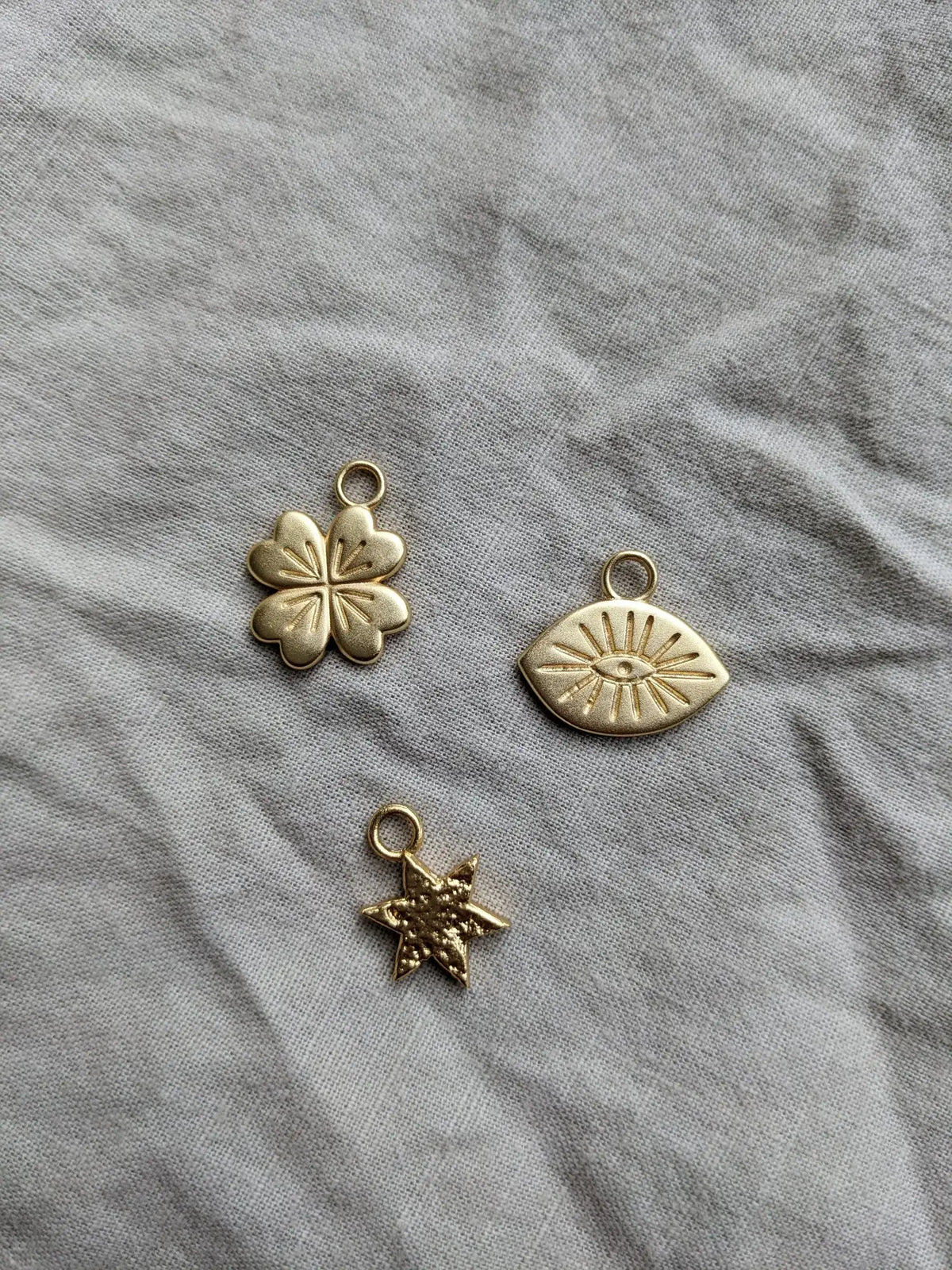 Third Eye Gold Charm Earrings