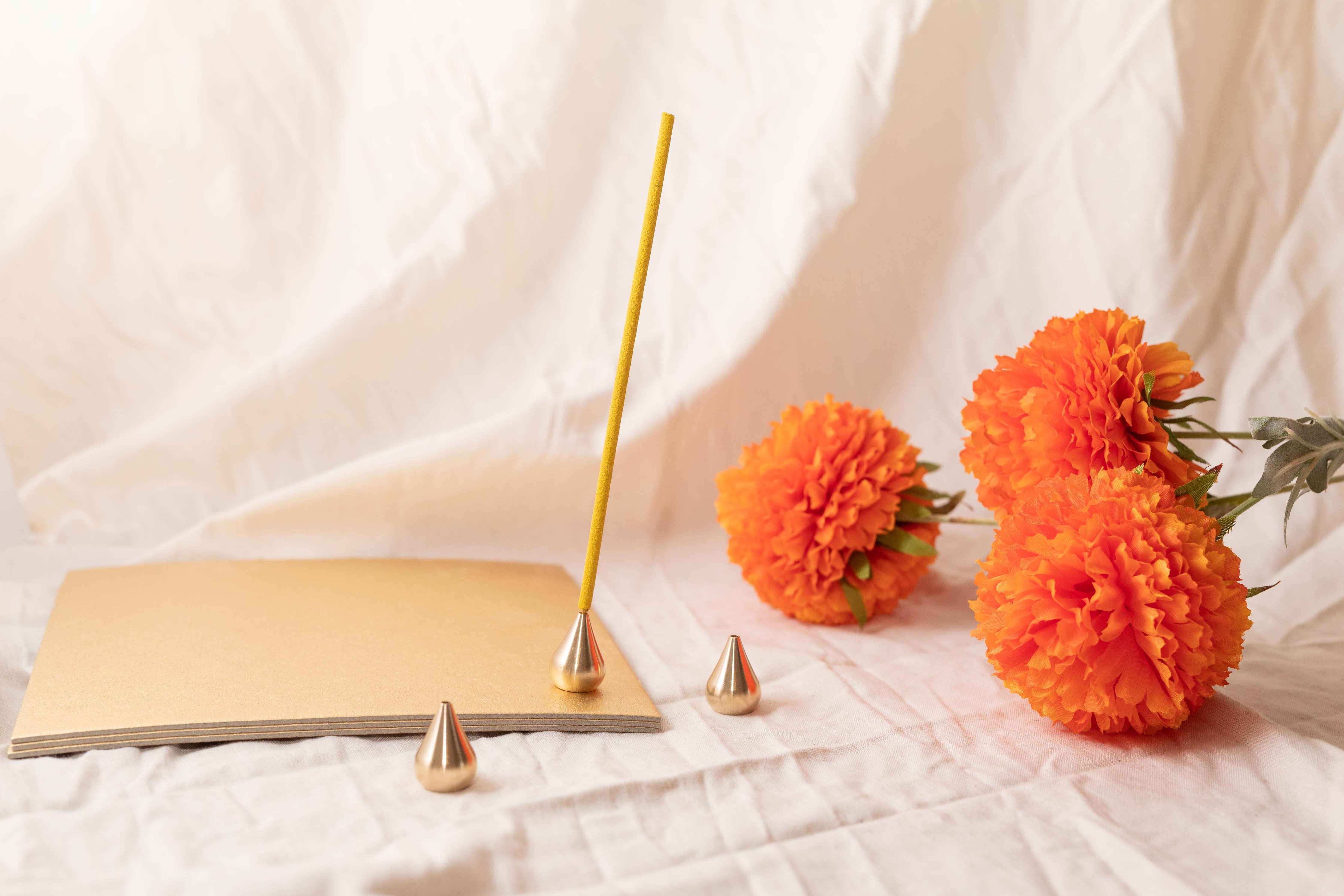 Brass Teardrop Incense Holder