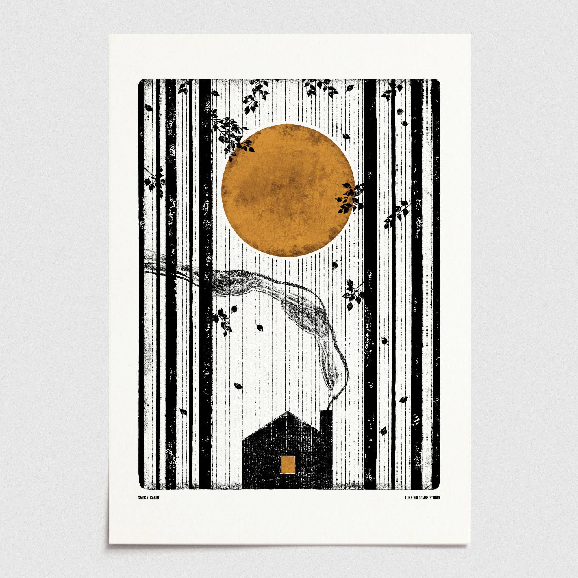 Smoky Cabin, Digital Print (A4, A3) Forest Magic New House: A3
