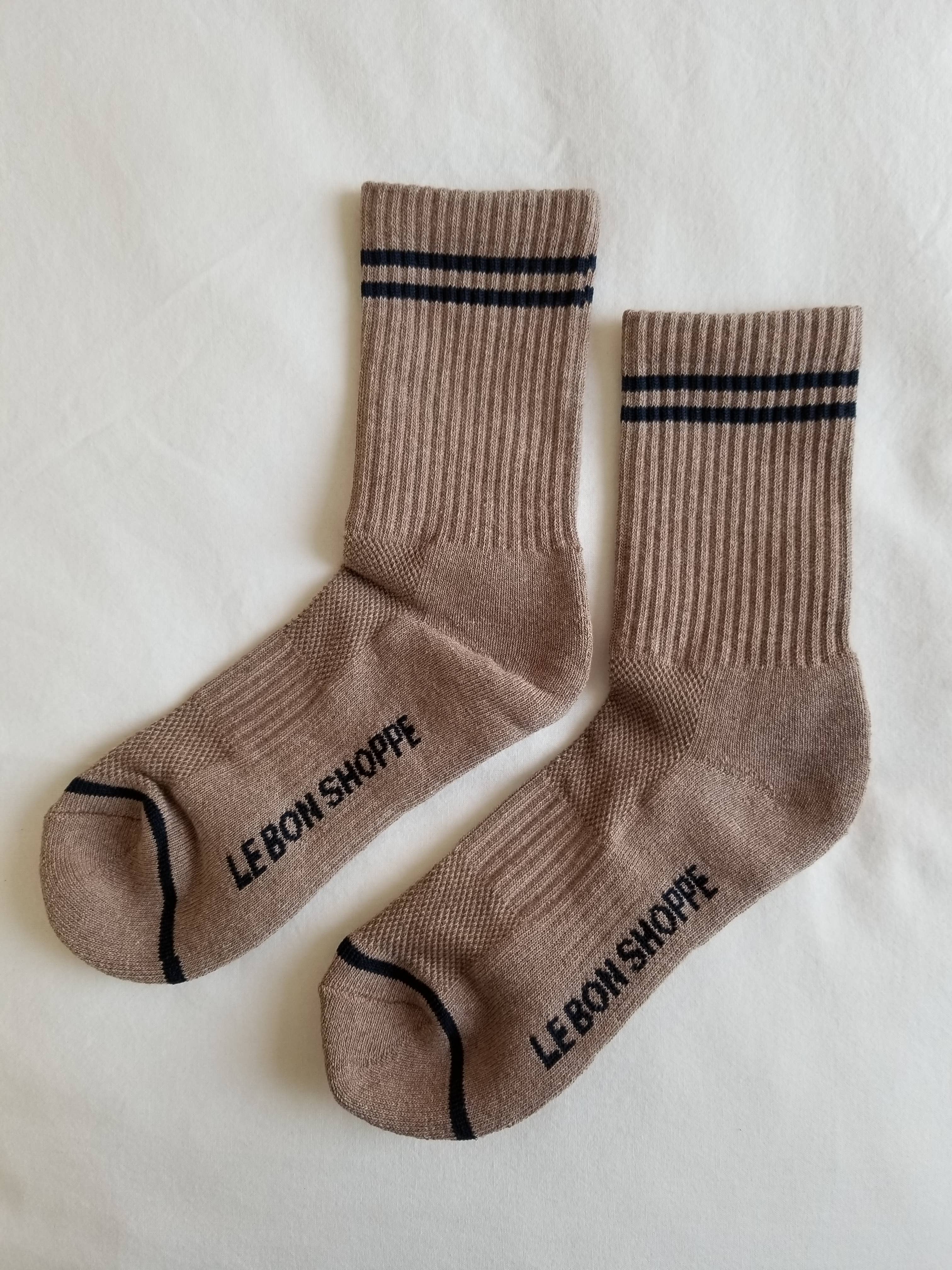 Boyfriend Socks: Cashew