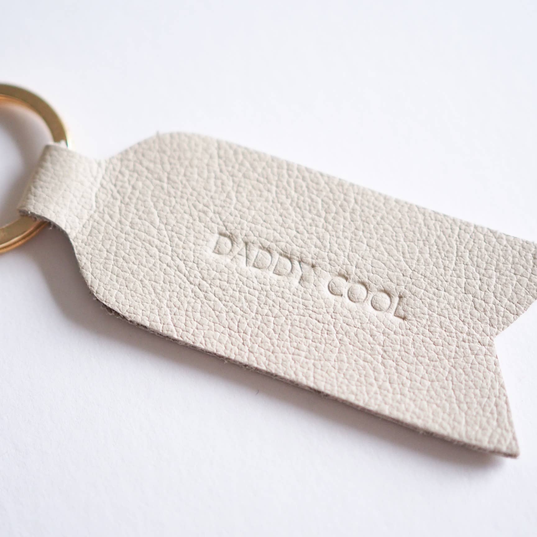 DADDY COOL leather keyring : Beige