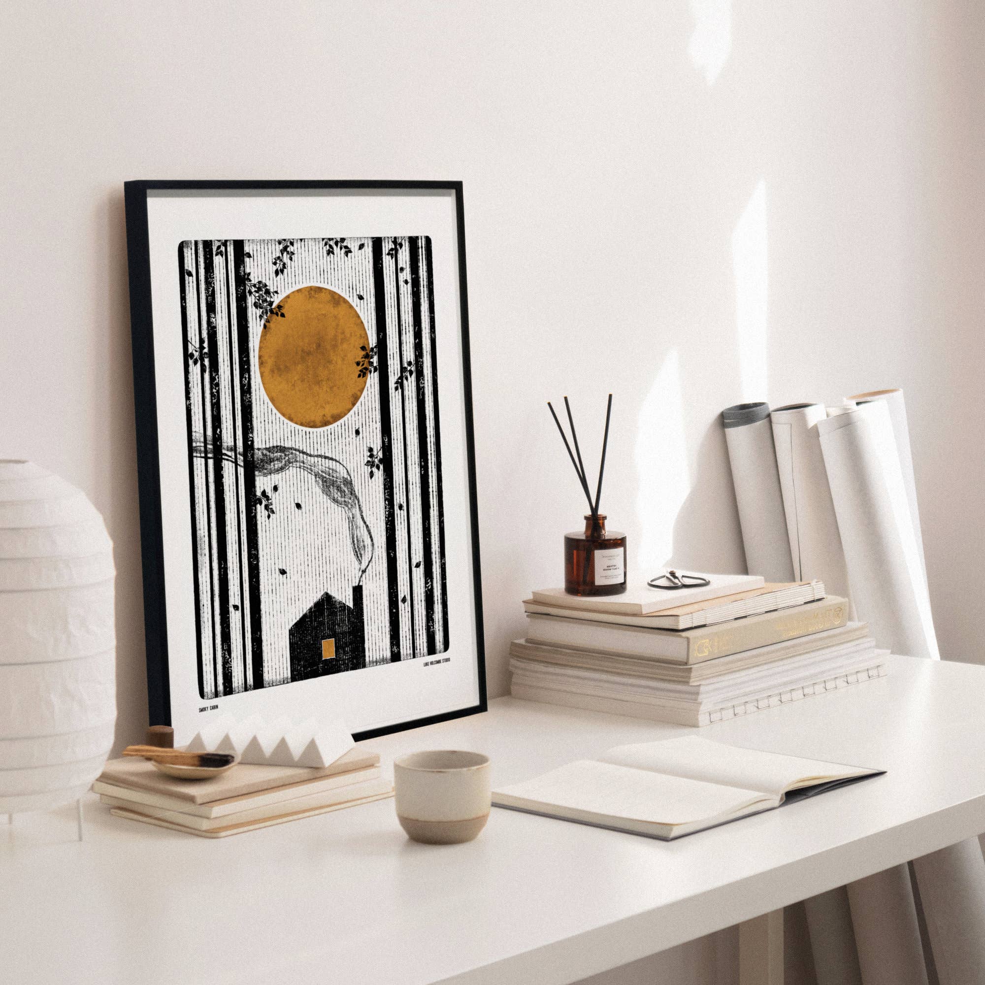 Smoky Cabin, Digital Print (A4, A3) Forest Magic New House: A3