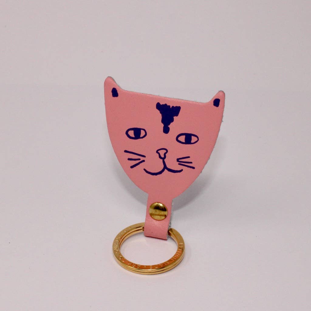 Cat Head Key Fob: Acid Green